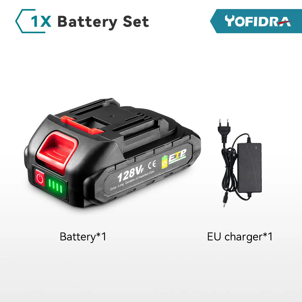 YOFIDRA 928VF 22500mAh Rechargeable Lithium Ion Battery 388VF 15000mAh 128VF Li-ion Battery For Electric Work Power Tool