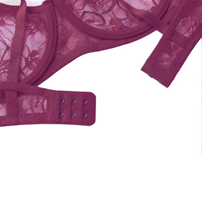 Bras For Womens Black Lace Sheer Bralette Bra Underwired Underwear Floral Homosexual Sexy Lingerie Brassiere A B C D DD Cup