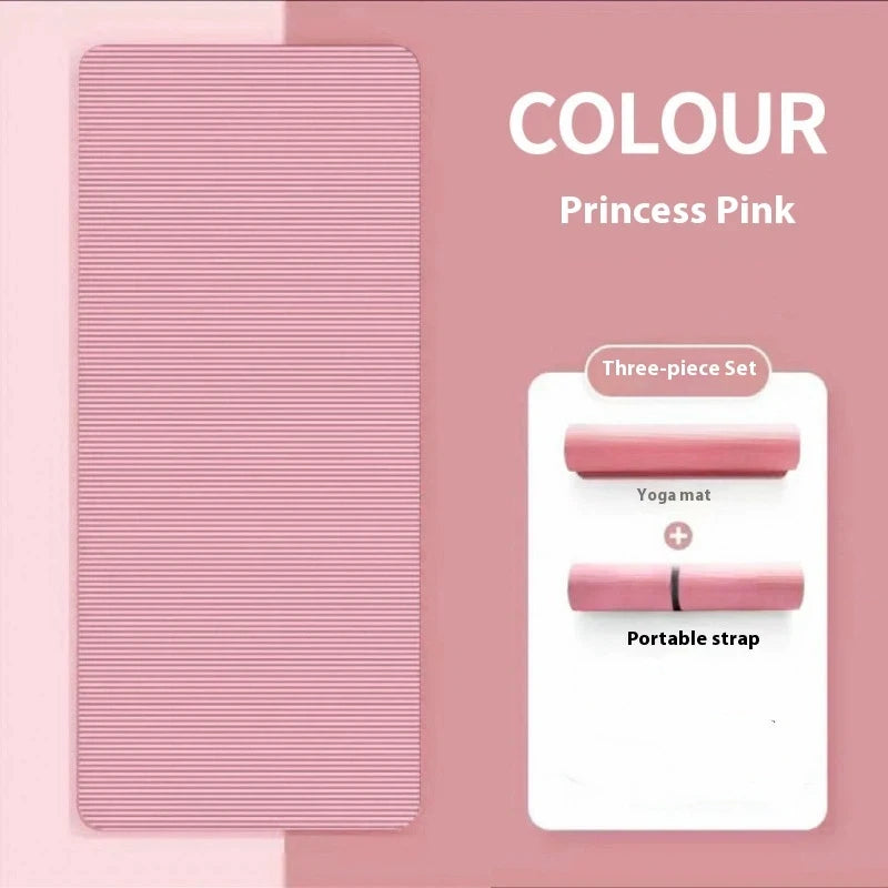 Tapis de yoga athlétique antidérapant de 10 mm pour l'entraînement à domicile, le Pilates et la gymnastique