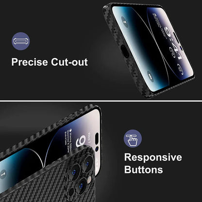 0.3mm PP Ultra Thin Cover For iPhone 16 15 14 Plus 13 12 Mini 11 Pro Max XR XS Max 7 8 Plus SE 2 3 Carbon Fiber Texture Case