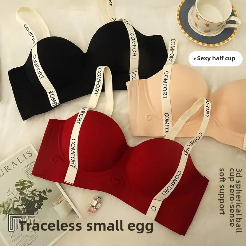 Push Up Bra for Small Breasts Seamless Lift Adjustable Bralette  Anti Sag Ringless Design Back Beauty Enhancer 24H Comfort