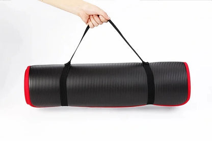 Tapis de yoga extra épais de 10 mm pour débutants, antidérapants, pour la salle de sport, le fitness, le Pilates et la méditation, et pour l'entraînement à domicile.