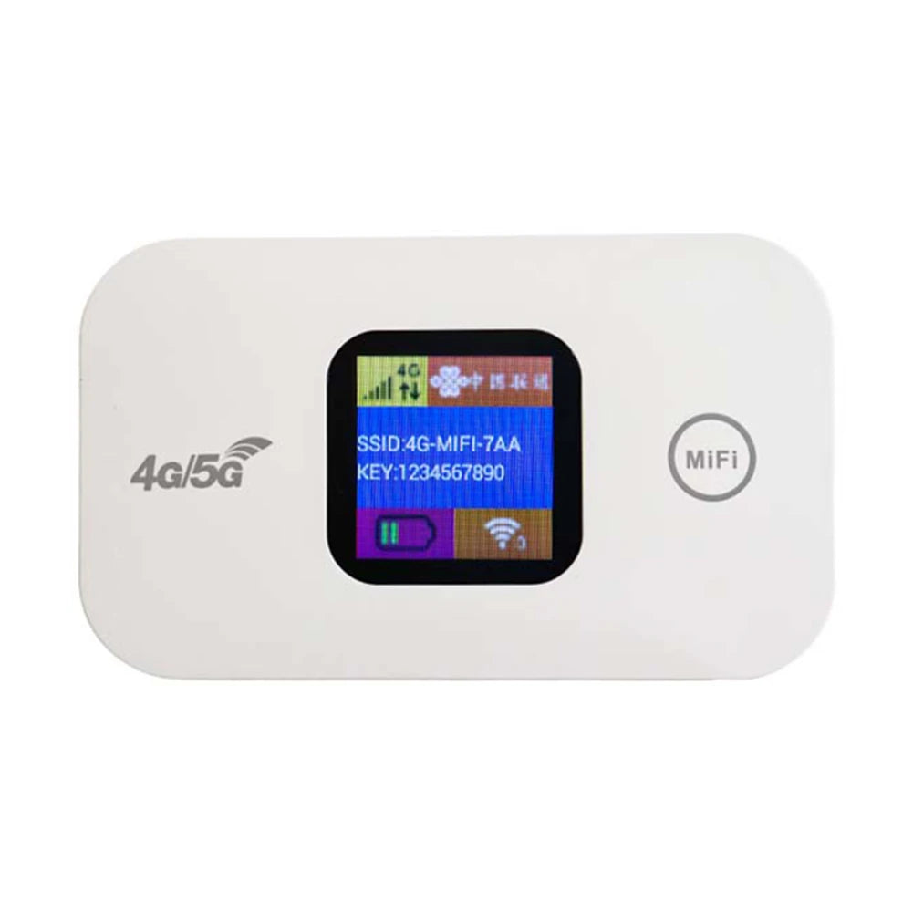 4G LTE Mini Outdoor Hotspot Sim Card Slot Wireless Router 2100mAh Portable Network Hotspot Device Colorful LED Display