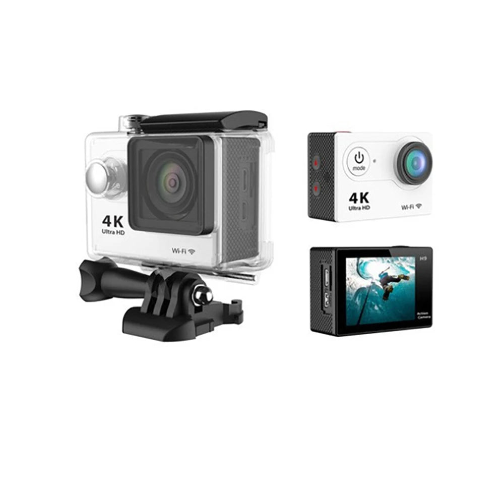 Ultra HD 4K Action Camera H9R WiFi 12MP 2" LCD 30M  Waterproof 170D Remote Control Helmet Bicycle Video Camera Outdoor Sport Cam