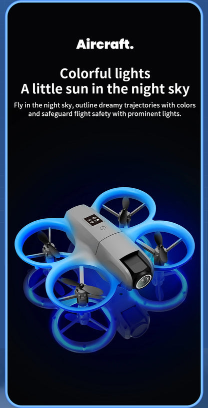 New H135 Mini Drone WIFI FPV Hover Professional 4K Camera Pocket Coloful Lights Dron Rc Plane Foldable Quadcopter RC Toys Gifts