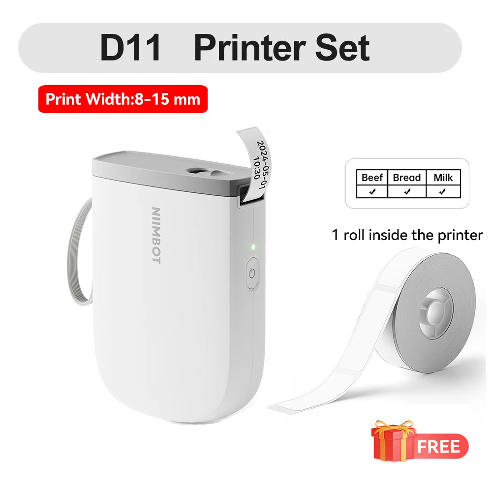 Niimbot D11 D110 D101 H1S Mini Thermal Printer Pocket Label Maker USB Bluetooth Label Stick Printer Inkless DIY Name Price Tag