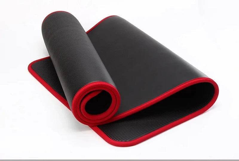 Tapis de yoga extra épais de 10 mm pour débutants, antidérapants, pour la salle de sport, le fitness, le Pilates et la méditation, et pour l'entraînement à domicile.