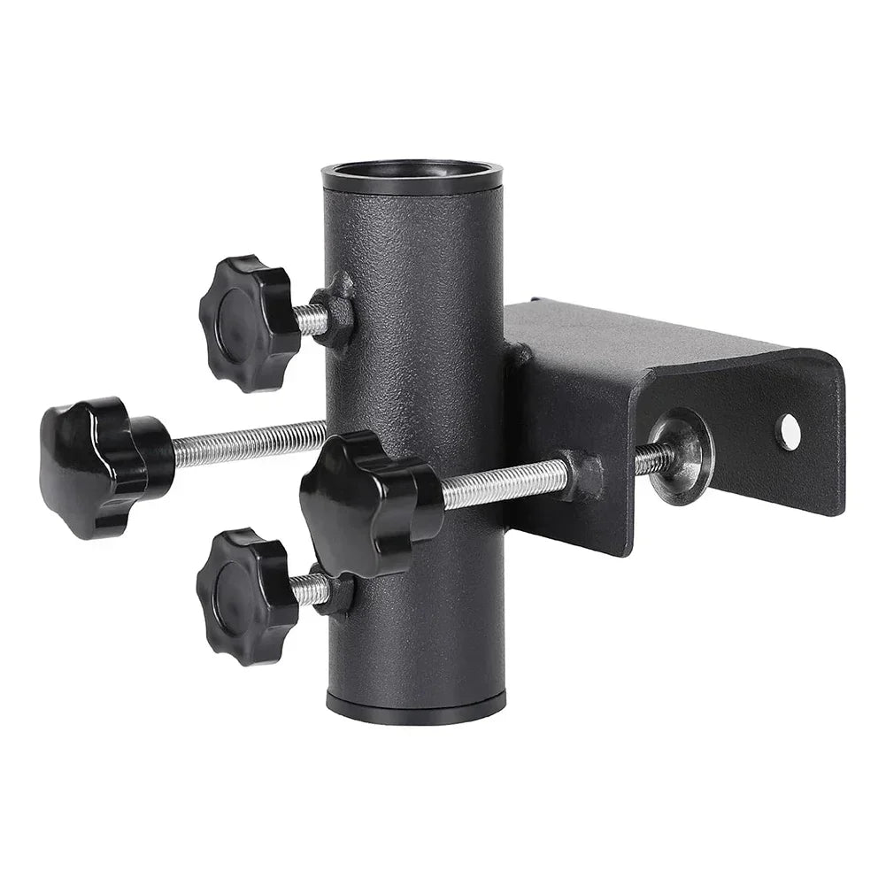Support de parasol compact pour balcon et jardin, doté d'une pince robuste pour un maintien sûr et une installation facile.