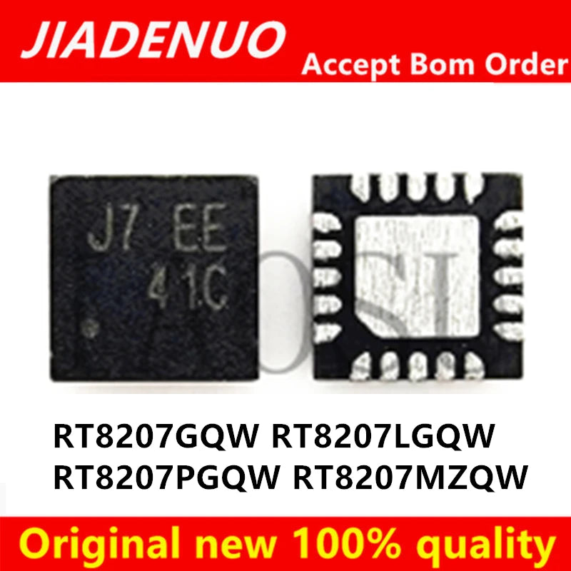 (5pcs) RT8207MZQW RT8207M J7=FA J7=.. RT8207PGQW RT8207P 4B=1D 4B=.. RT8207LGQW RT8207L EF=DG EF=.. RT8207GQW RT8207 CP=.. QFN