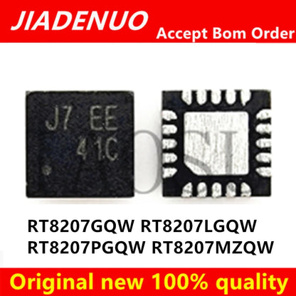 (5pcs) RT8207MZQW RT8207M J7=FA J7=.. RT8207PGQW RT8207P 4B=1D 4B=.. RT8207LGQW RT8207L EF=DG EF=.. RT8207GQW RT8207 CP=.. QFN