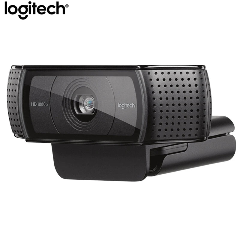 Webcam Logitech C920e HD Pro, écran large, enregistrement vidéo, webcam USB intelligente 1080p pour ordinateur, version améliorée C920, CMOS