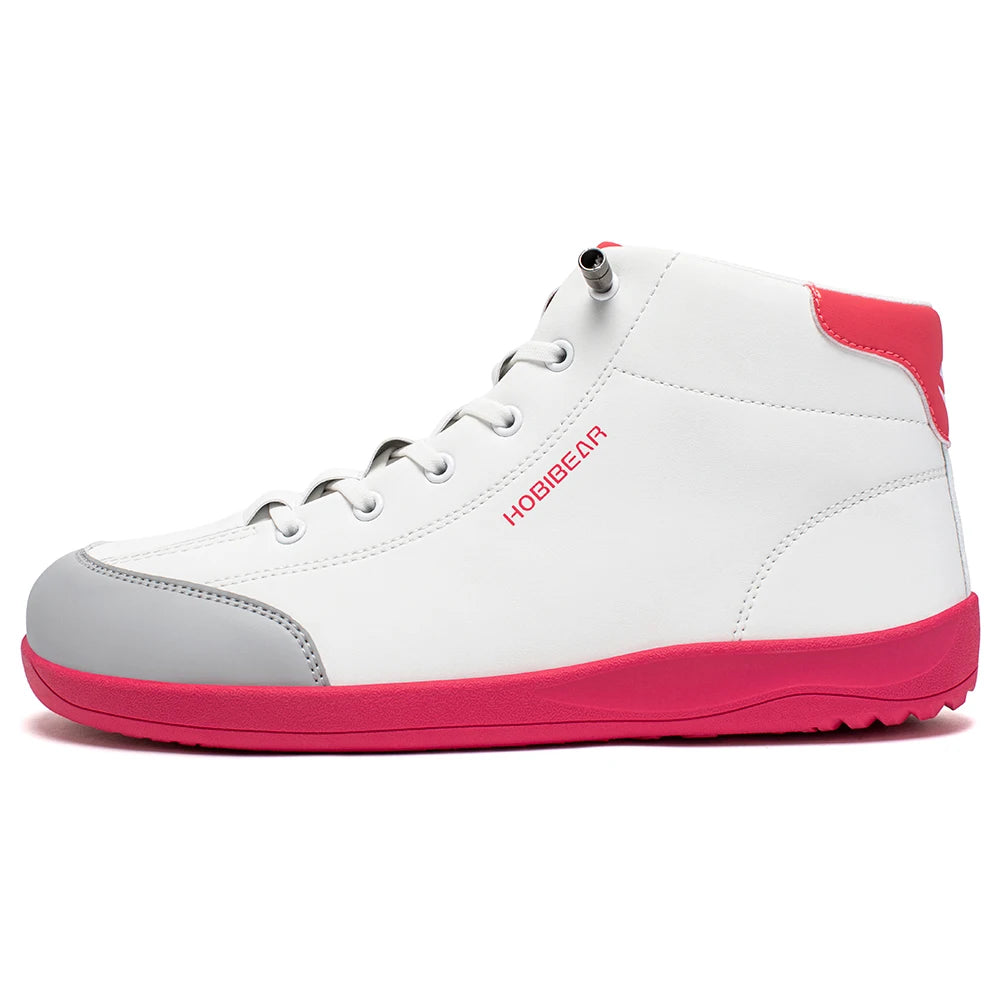 HOBIBEAR Mid-Top Barefoot Shoes Unisex Wide Toe Minimalist Ankle Boots Artificial Leather Outdoor Non-Slip Sneaker