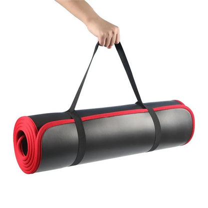Tapis de yoga extra épais de 10 mm pour débutants, antidérapants, pour la salle de sport, le fitness, le Pilates et la méditation, et pour l'entraînement à domicile.