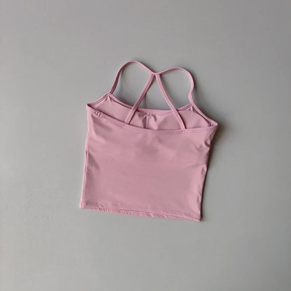 2PCS Gym Fitness Medium-intensity Sports Vest Beauty Back Yoga Suit Sports Bra Women Pilates Bra High Waist Hip Lift Shorts Set