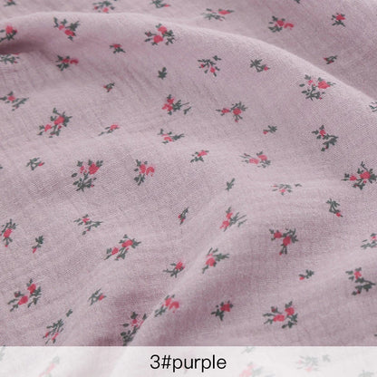 Soft Heart Print Cotton Sewing Fabric Crepe Double Layer Gauze Cloth Valentine's Day Diy Towel Material YHW300530