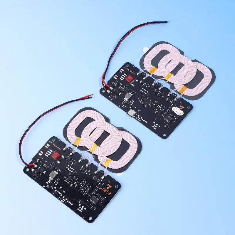 20W High-Capacity Wireless Charger for Car/Home Use; Includes Type-C Interface and 3-Coil DC9-32V Module