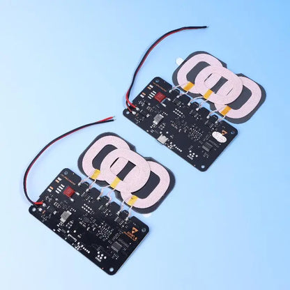 20W High-Capacity Wireless Charger for Car/Home Use; Includes Type-C Interface and 3-Coil DC9-32V Module