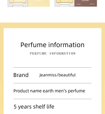 Pheromones Perfume For Men  Earth Fresh Long Lasting Fragrance High End Woody Aromatic Cologne Spray Natural Scent Parfume