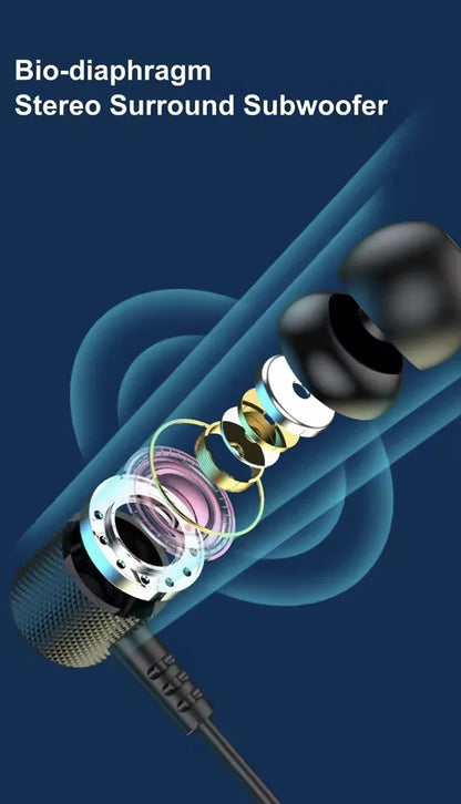 Wireless Bluetooth Earphones Neckband Headphones Gaming Stereo Sports Headset Halter Waterproof Magnetic Earbud with LED Display