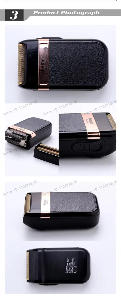 Kemei Men's Electric Hair Trimmer USB Charging Cordless Hair Clipper Reciprocating Twin Blade Beard Shaver KM-2024 KM-034 Kit