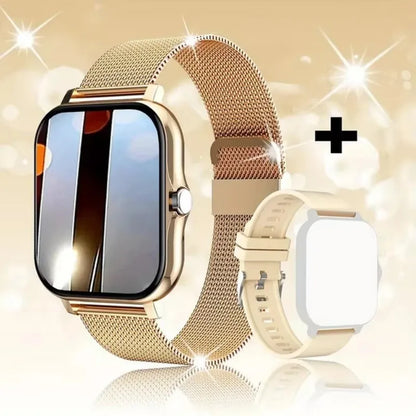 Nouvelle montre connectée compatible Android et iOS, écran couleur 1,44 pouce, appels Bluetooth, surveillance de l'oxygène sanguin et de la pression artérielle, pour femmes et hommes.
