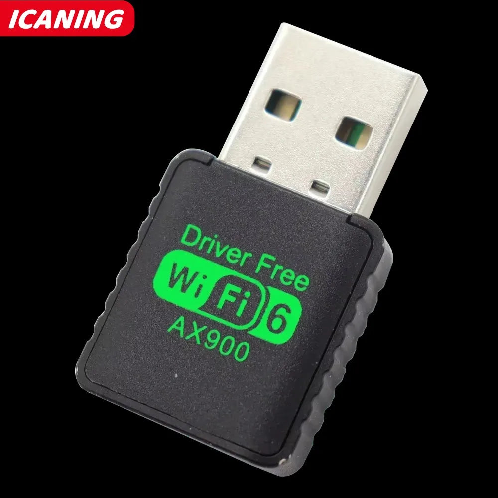 AX900 WIFI 6 Adapter USB Network Card 2.4G&5GHz Dual Band Signal Reception Dongle For Laptop Driver Free Wireless Wlan Receiver
