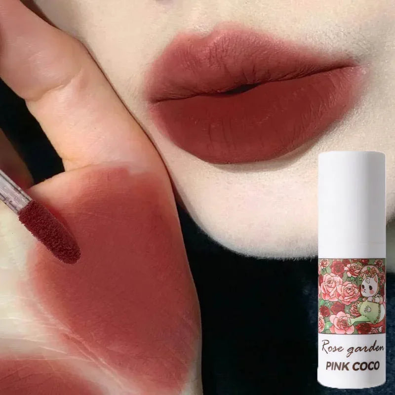 Waterproof Nude Red Pink Lip Gloss Makeup Lasting Non-stick Cup Liquid Lipstick Matte Mousse Lip Mud Sexy Women Korean Cosmetic