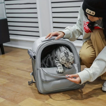 Pet Backpack for Cats And Dogs Large Outdoor Transparent Capsule Breathable Carrying Bag Pet Supplies