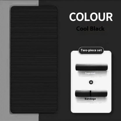 Tapis de yoga athlétique antidérapant de 10 mm pour l'entraînement à domicile, le Pilates et la gymnastique