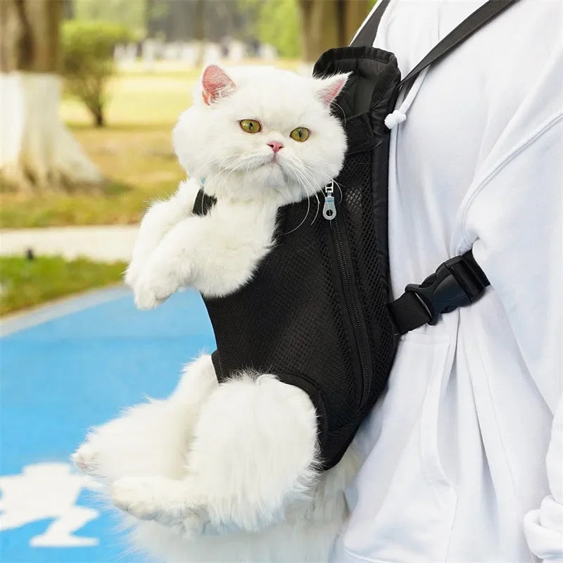 Pet Backpack Portable Portable Cat Double Shoulder bag Outdoor Travel Dog Carrier Bag Pet Dog Front Bag Mesh Backpack