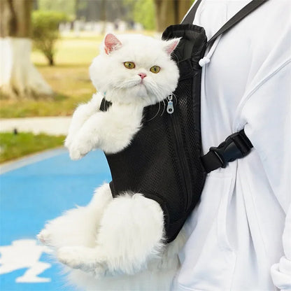 Pet Backpack Portable Portable Cat Double Shoulder bag Outdoor Travel Dog Carrier Bag Pet Dog Front Bag Mesh Backpack