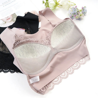 Bras For Women Underwear Plus Size Bra M-5XL Wire Free Brassiere Summer Wireless Bralette Push Up Sexy Lace Bra With Padding