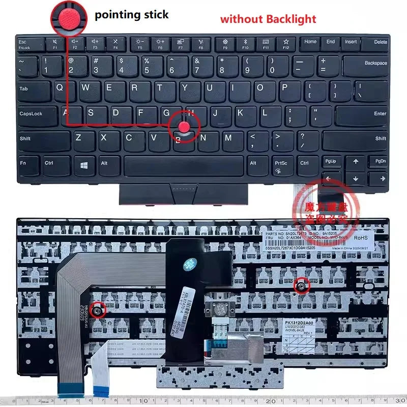 New US Keyboard for IBM Lenovo T470 T480 A475 A485 Laptop Keyboard Backlight