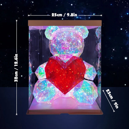 Glowing Bear 30CM Magic Luminous Bear with Bag Valentine's Day Gift Home Livingroom Desktop Decor Girl Grilfriend Creative Gift