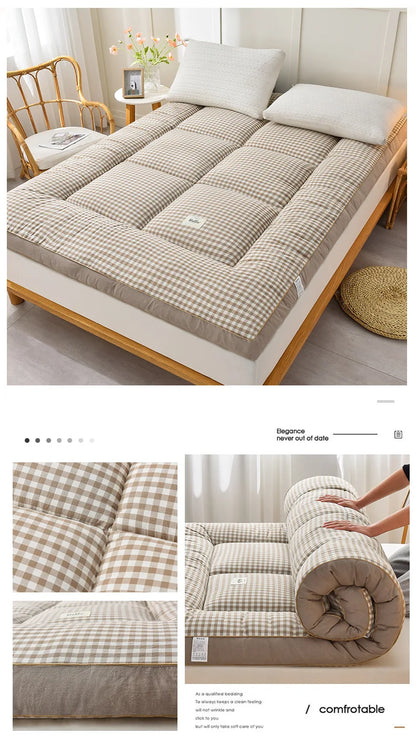 NewestFoldable Lightweight Portable Sleeping Pad/Tatami Mat Japanese Futon Mattress  Soft Fabric,Easy Storage & Travel Mattress