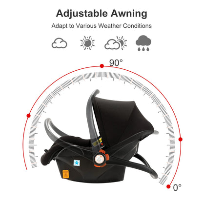 Poussette 3 en 1, poussette légère, landau, poussette multifonction, poussette pour nouveau-né, poussette maman-enfant