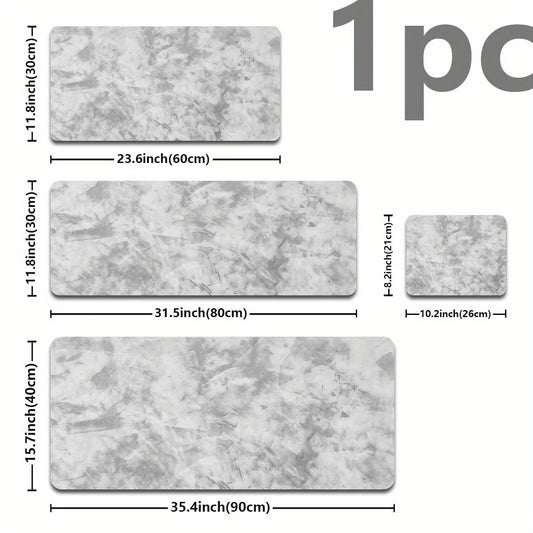 Sleek Grey - Toned Desk Mat: Non - Slip PC Accessory for Gaming & Office, Large - sized with a Minimalist Design