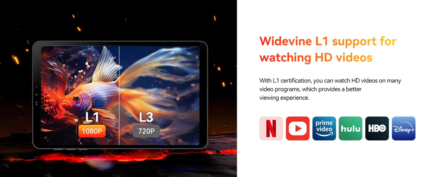 BNCF BPad Mini 8.4 inch Snapdragon SMD685 Tablet Android14 (8+8)GB RAM+128GB ROM 6050mAh Battery 4G LTE Widevine L1 2K IPS Tab