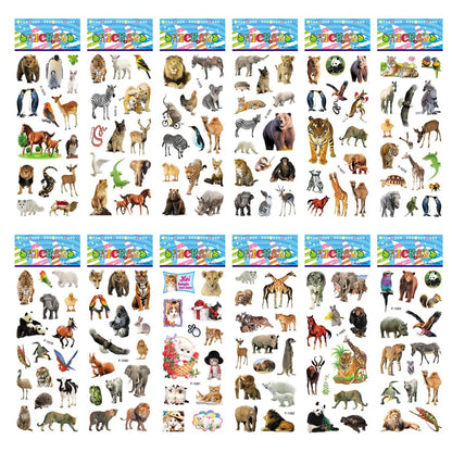 5 Sheets Kids Stickers Puffy Stickers for Children Birthday Christmas New Year Gift for Girl Boy Scrapbooking Cartoon Stickers