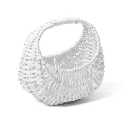 Panier à fleurs tressé en osier, panier à fleurs à faire soi-même, panier de pique-nique en rotin, panier de rangement, accessoires photo, panier cadeau de Noël