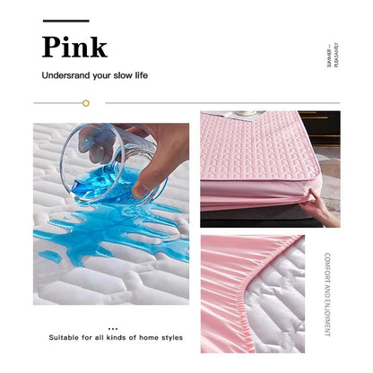 Waterproof Thicken Mattress Pad Protector Skin-Friendly Durable Fitted Sheet Bed Cover Latex Mat Cover 120x200 150x200 180x200