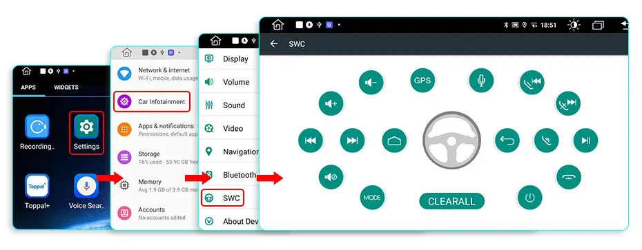 Junsun Android Wireless CarPlay Auto Car Radio For Hyundai Tucson 2 ix35 2009-2015 Car Intelligent Systems DSP SWC RDS GPS FM BT