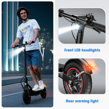 W6 Electric Scooter 10 Inch 500W Motor 36V 10.5Ah Battery 35km/h Max Speed Foldable E-Scooter With APP Dual Brakes Scooters