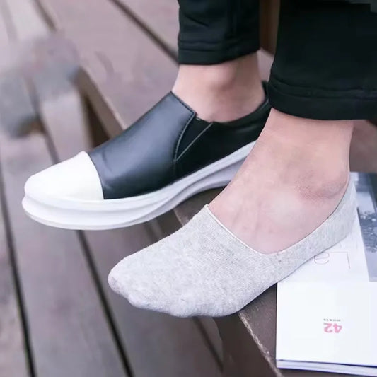 5Pairs Men Boat Cotton Socks Summer Autumn Non-slip Silicone Invisible Breathable Socks Male Ankle Sock Slippers Sports Socks