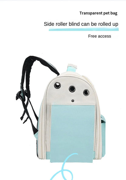 Pet Backpack Outdoor Large Cat Backpack Cat Transporter Breathable Foldable Carrying Bag Backpack Cat And Small Dog Supplies
