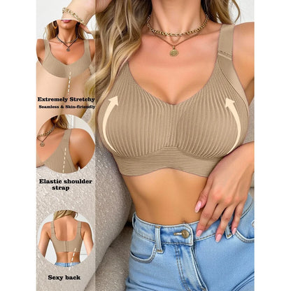 Bras for Women Full Cup Seamless Push up Female Underwear Adjustable Stretch Shoulder Straps Skin Friendly Bralette