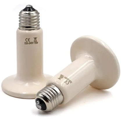 1pc Pet Reptile Heating Lamp 220V Far Infrared Ceramic Emitter Heat Lamps Pet Reptile Lamp 25W 50W 75W 100W 150W 200W Lamp