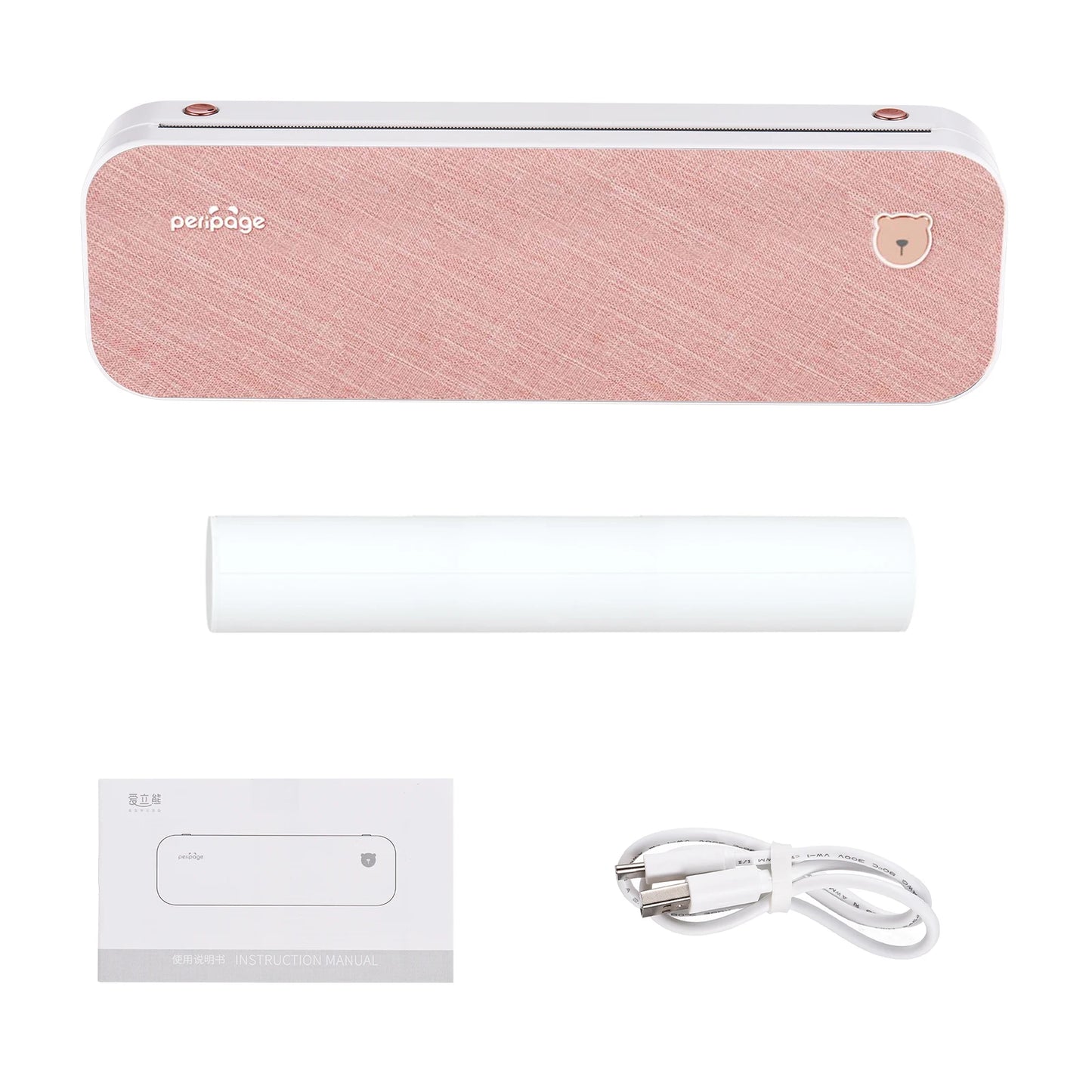 PeriPage A40 A4 Paper Printer Direct Thermal Transfer Wirless Mobile Photo Printer USB BT Connection For 2''/3''/4'' Paper Width