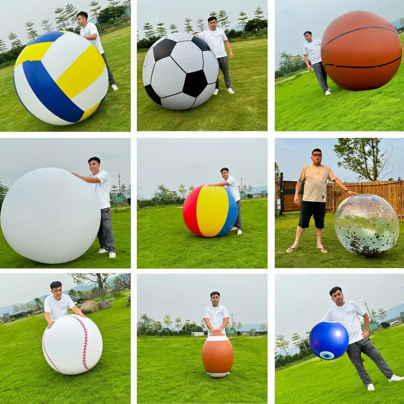 0.6-2m Pvc Volleyball, Inflatable Balloon, Parent-Child Interactive Children's Toy Ball, Kindergarten Ball, Interactive Props