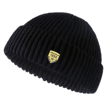 Unisex Street Style Hip Hop Beanies Brimless Melon Cap Cuff  Beanies Hats Women Men Autumn Winter Warm Knitted Bonnet Skullcap